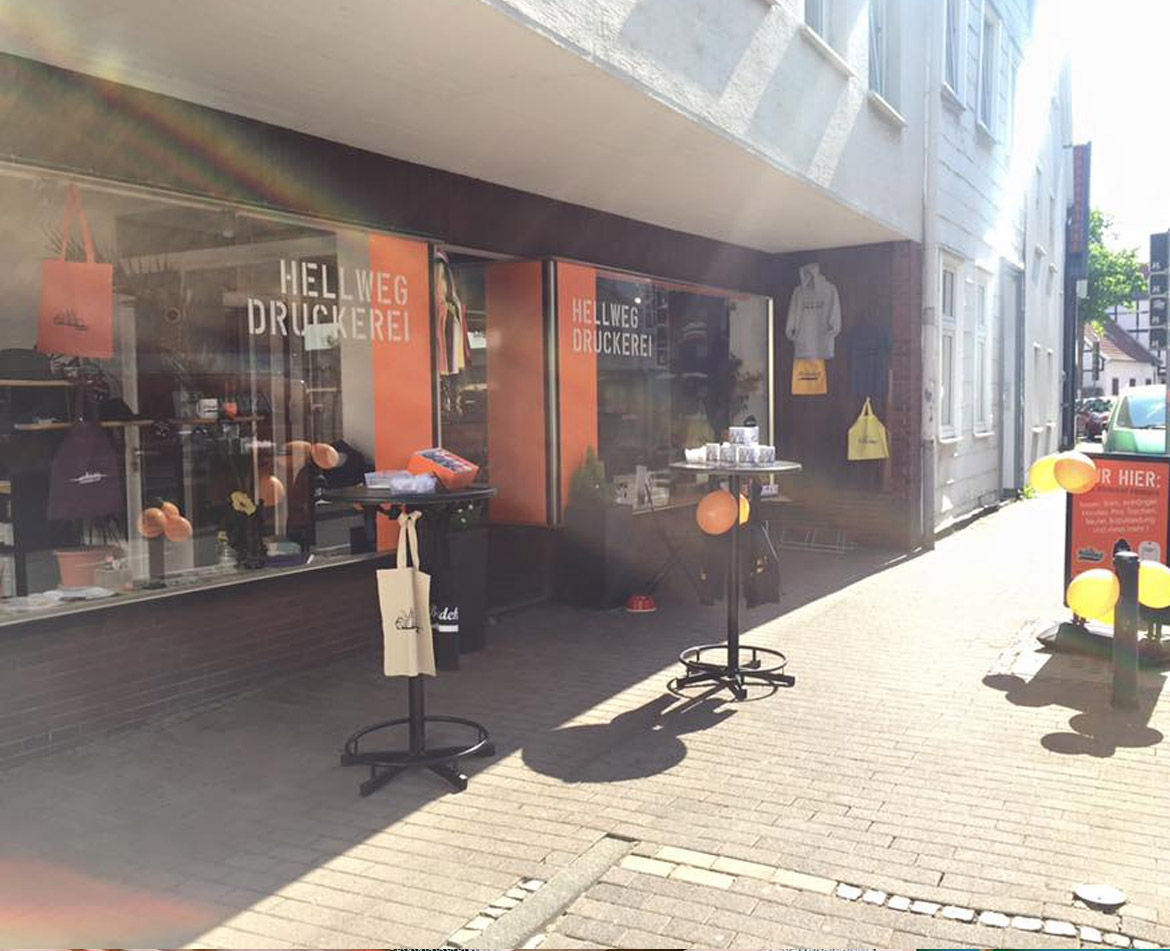 Das Ladenlokal der Hellweg Druckerei in der N&ouml;ttenstra&szlig;e in Soest